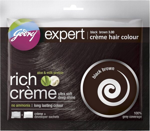 Godrej Expert Cream Hair Colour Black Brown 20 g