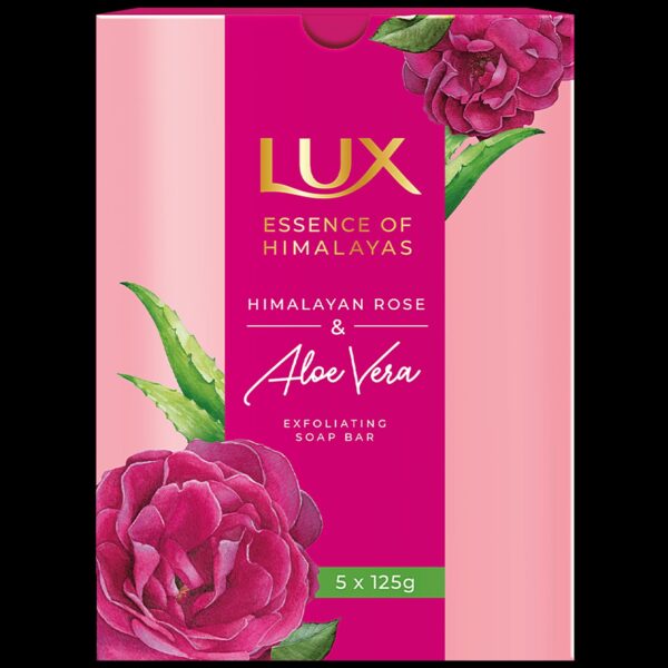 Lux Essense of Himalayas Rose & Aloe Vera Soap 125g Pack of 5