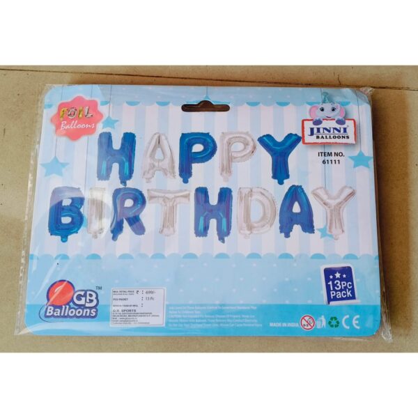 Happy Birthday Foil Balloons 13 Pcs